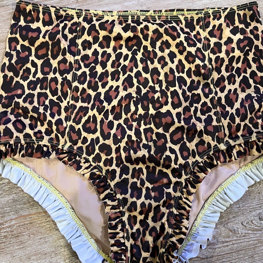 Kortni Jeane Leopard Print Swim Bottoms